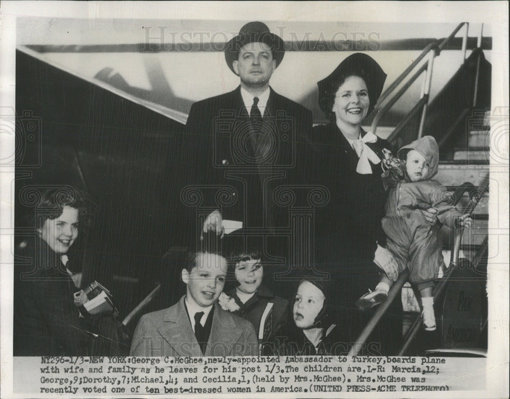 Press Photo Mrs George McGhee Newly Appointed Turkey&#39;s Ambassador Wife - Historic Images