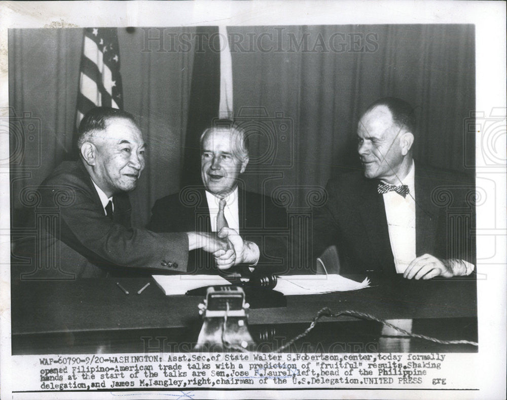 1954 Press Photo SEN. JOSE P. LAUREL PRESIDENT REPUBLIC PHILIPPINES WALTER S - Historic Images