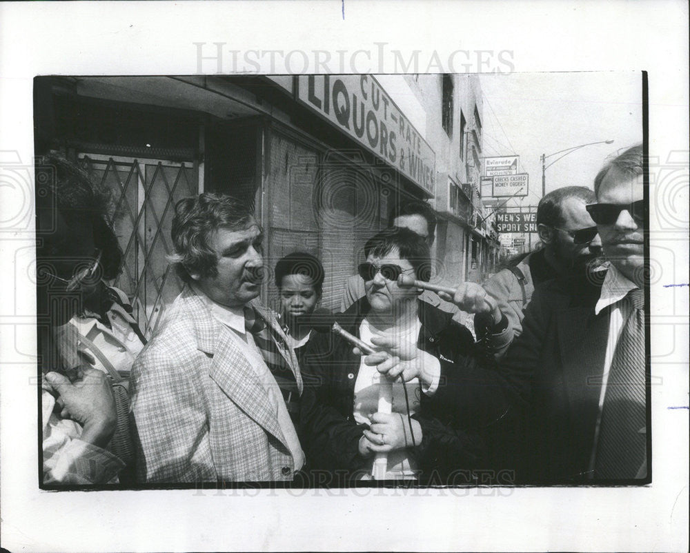 1976 Press Photo Nandadow Northeast Austin president Stump North Austin Council - Historic Images