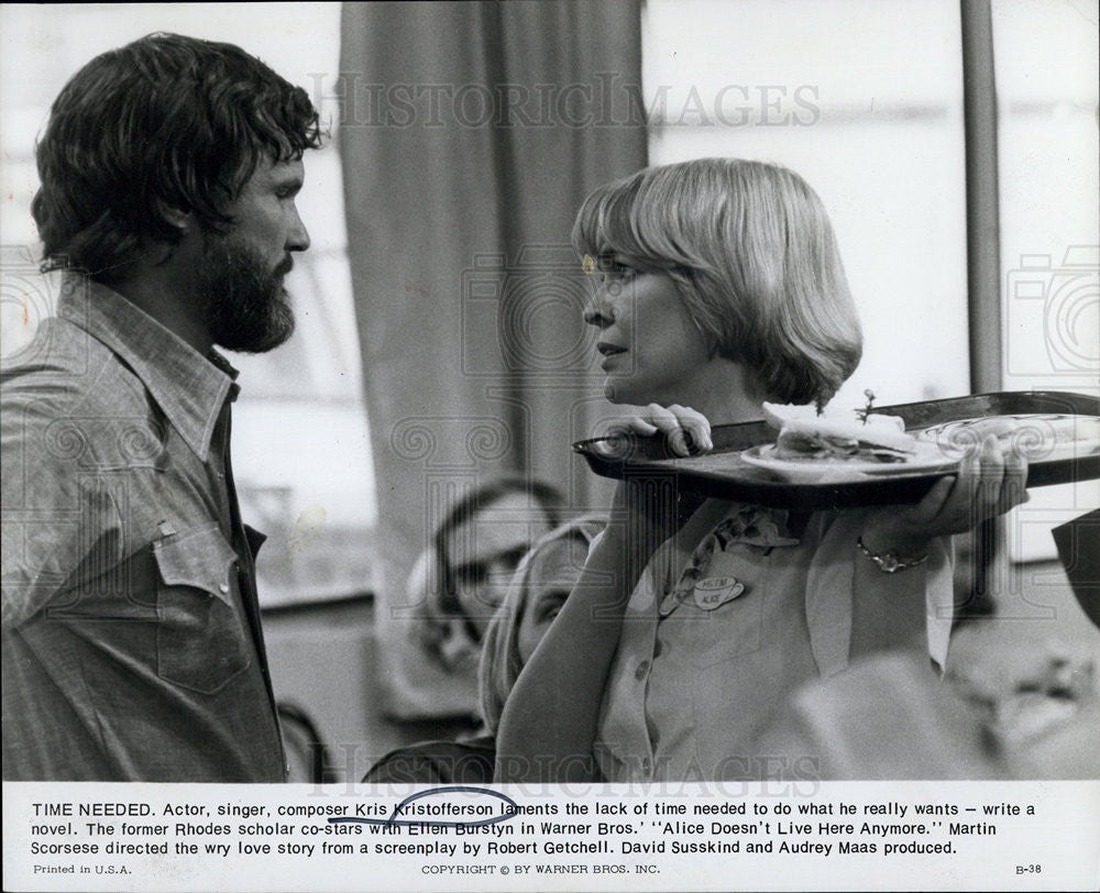 1975 Press Photo Kris  Kristofferson in &quot;Alice Doesn&#39;t Live Here Anymore&quot; - Historic Images