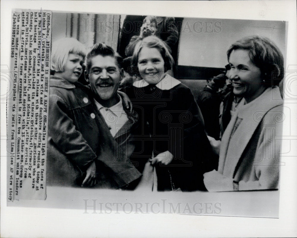 1963 Press Photo Family of Michael Kristula After being held Hostage - Historic Images