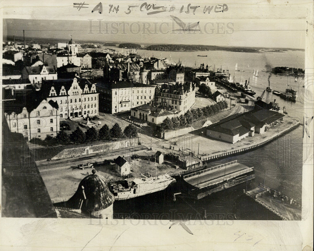 1939 Press Photo Harbor of Viipuri or Viborg Karelia Province , Finland - Historic Images