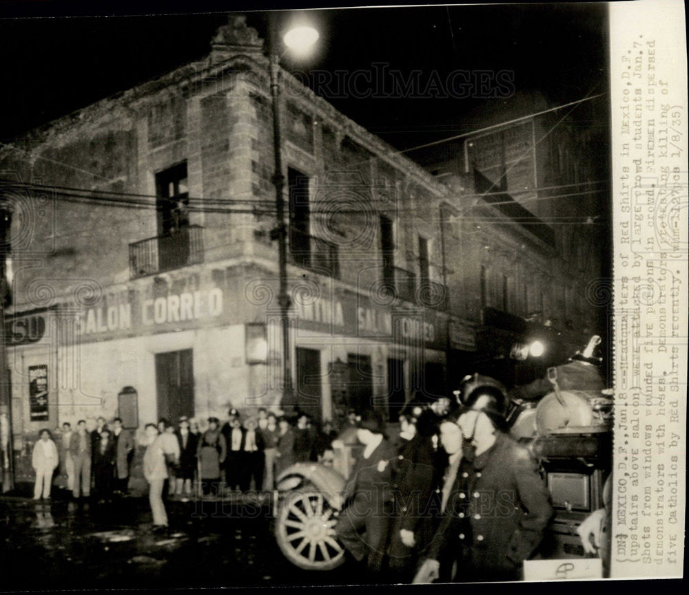 1935 Press Photo Red Shirt Headquarters in Mexico, Protesting Killings - Historic Images