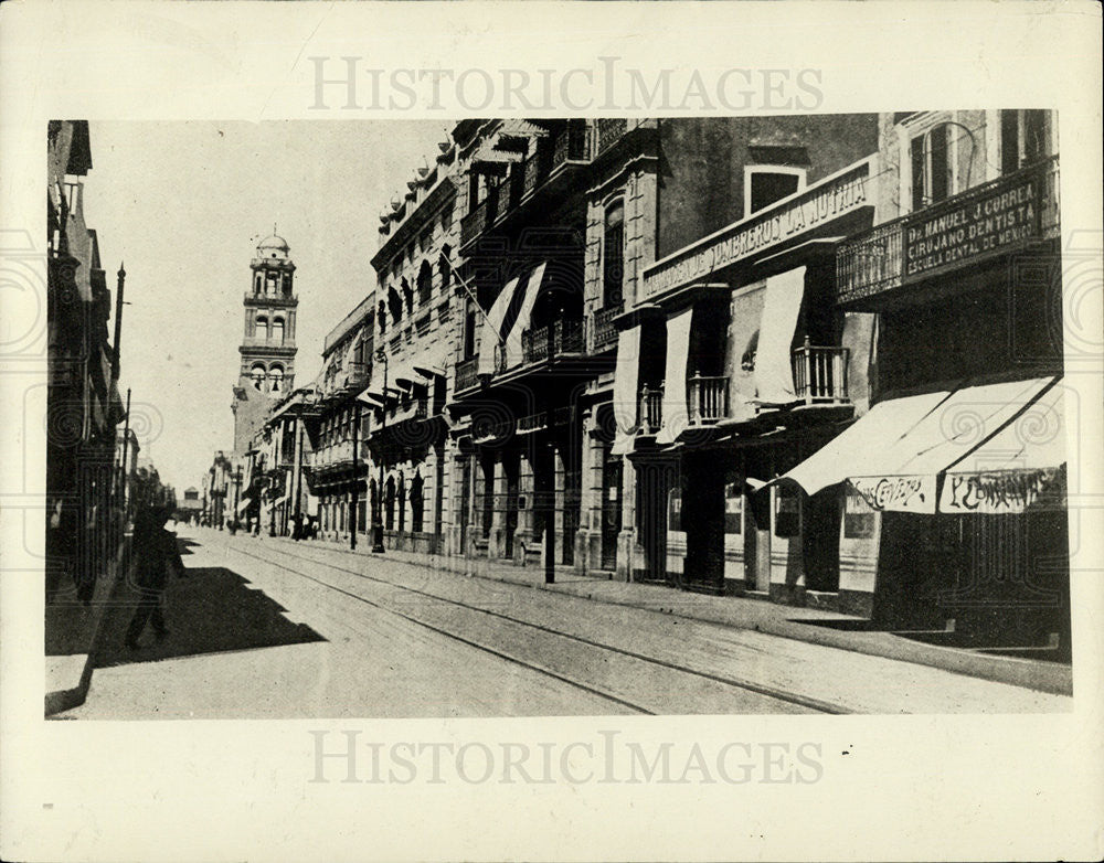 1914 Press Photo Main Business Street in Vera Cruz - Historic Images