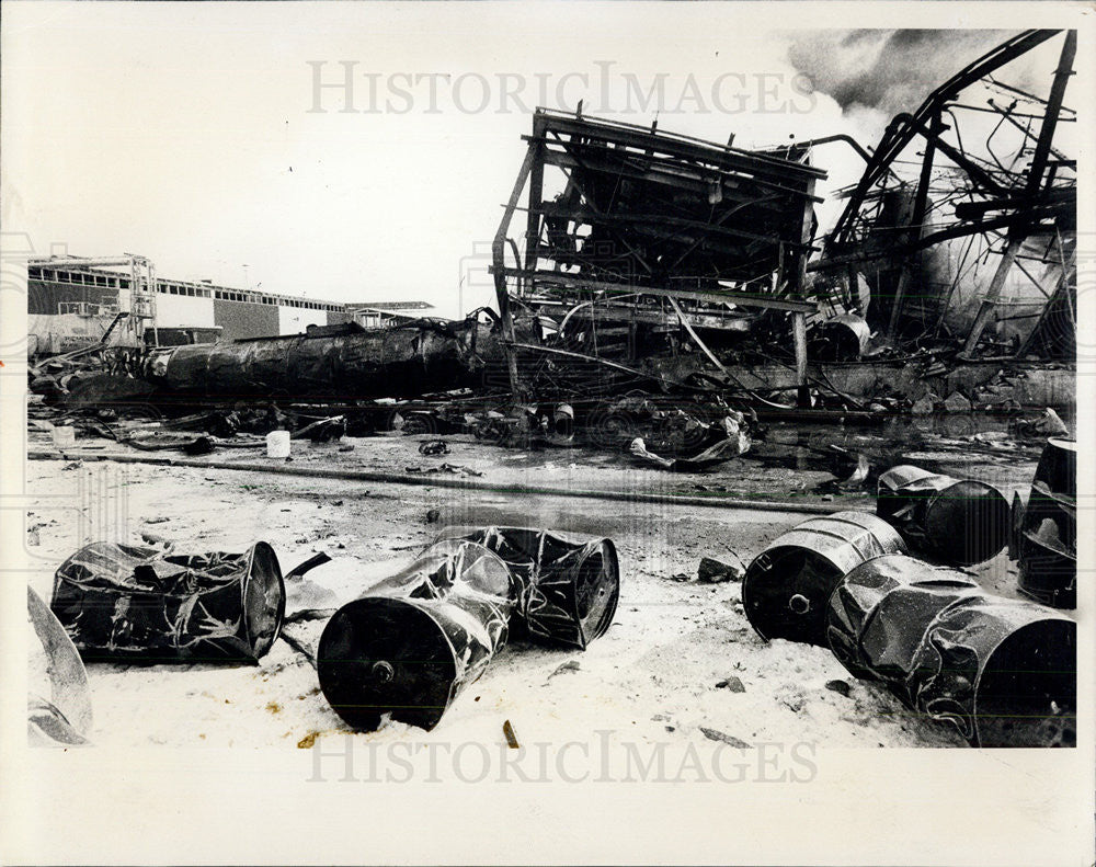 1981 Press Photo DeSoto Inc Chemical Plant Explosion - Historic Images