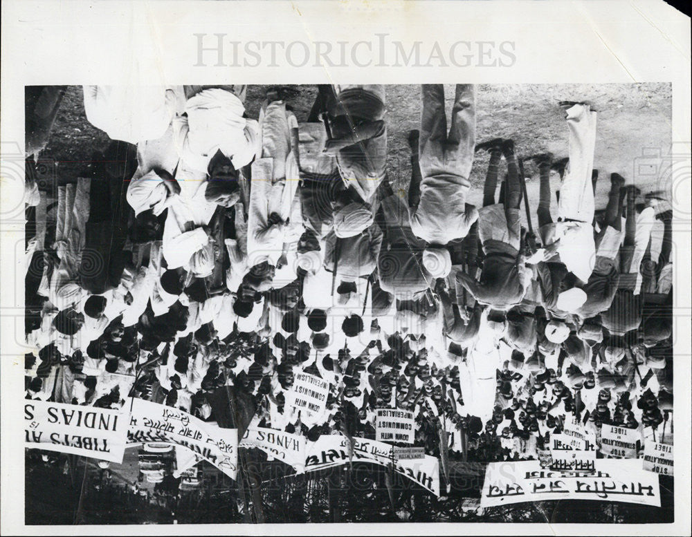 1959 Press Photo Demonstration in New Delhi,India protest Chinese aggression - Historic Images