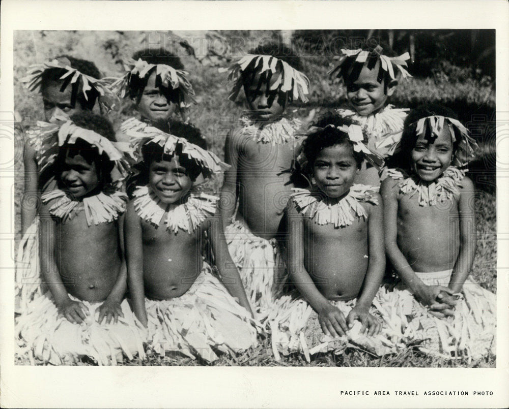 1981 Press Photo South Sea island children of New Calendonia - Historic Images