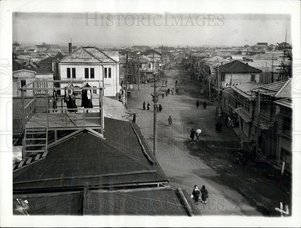 1942 Press Photo Japanese City of Hakodata on Northern Island of Hokkaido, Japan - Historic Images