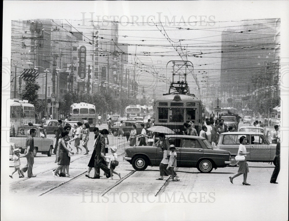 1965 Press Photo Hiroshima,Japan rebuilt after A-bombing in 1945 - Historic Images