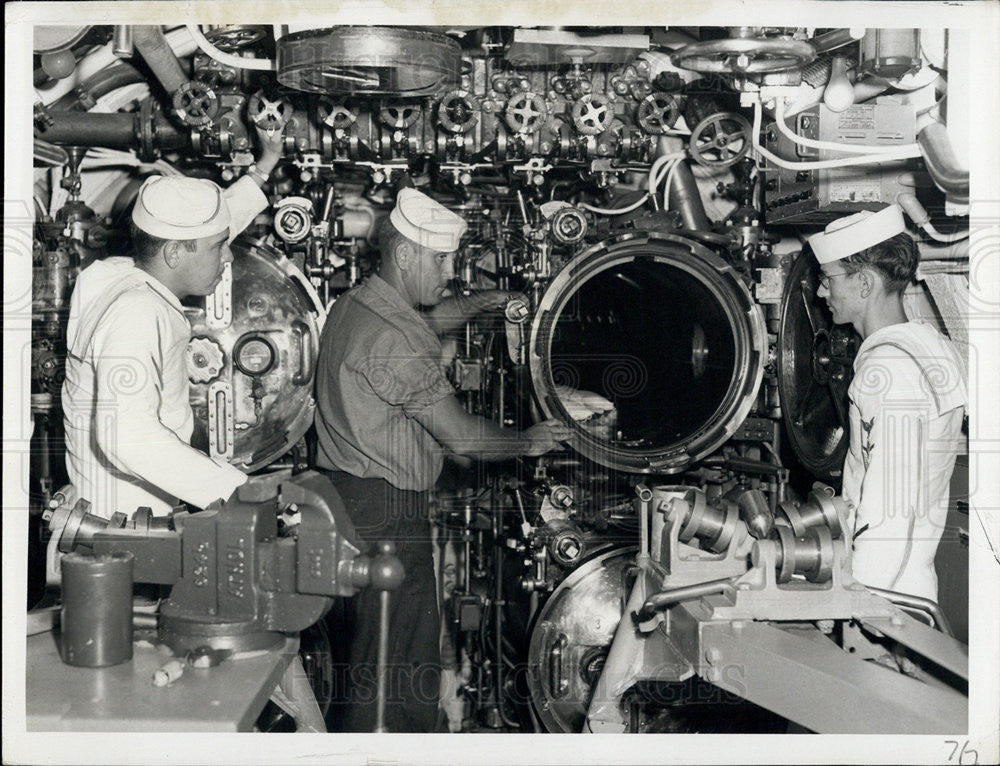Press Photo Navy Reservists: Ray Peterson Jr, AJ Posselt, Paul Milner - Historic Images