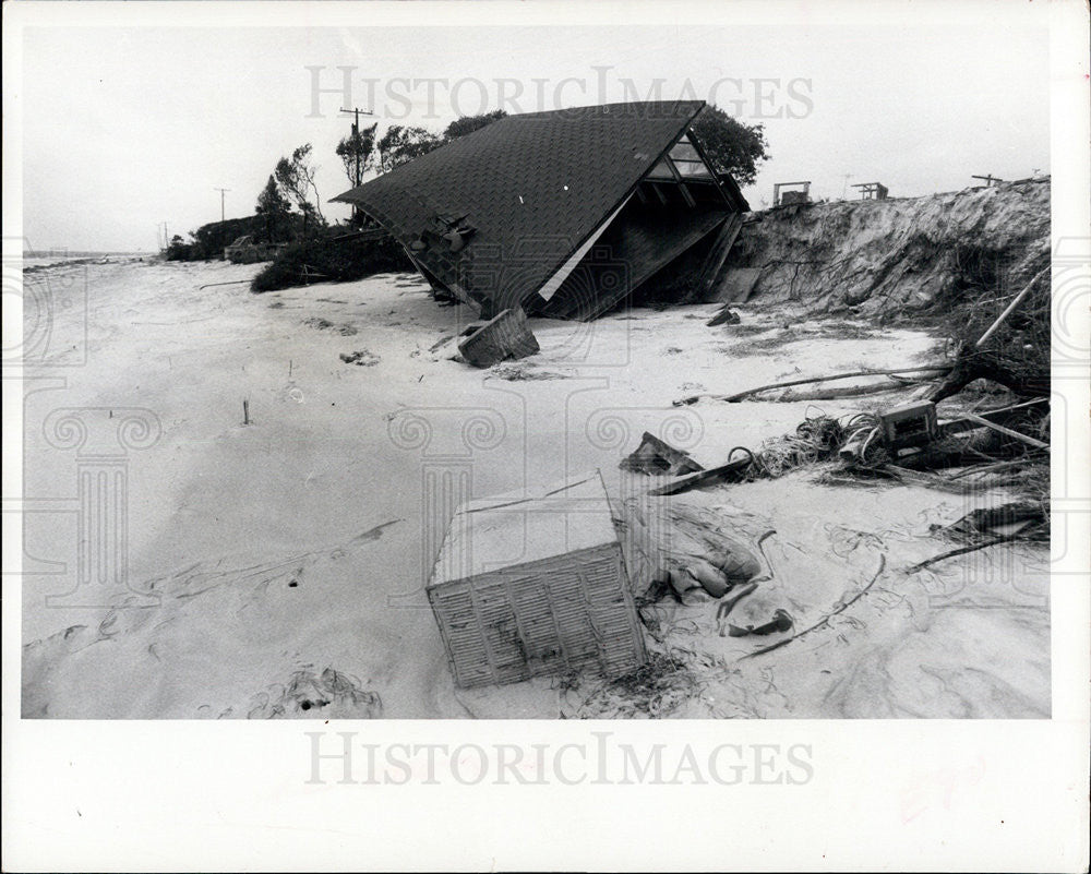 1972 Press Photo Alligator point destruction - Historic Images