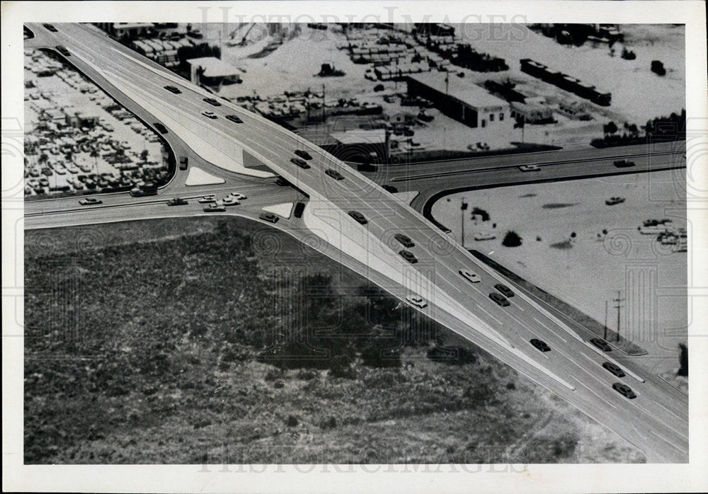 1968 Press Photo Overpass Design, St Petersburg, Florida - Historic Images