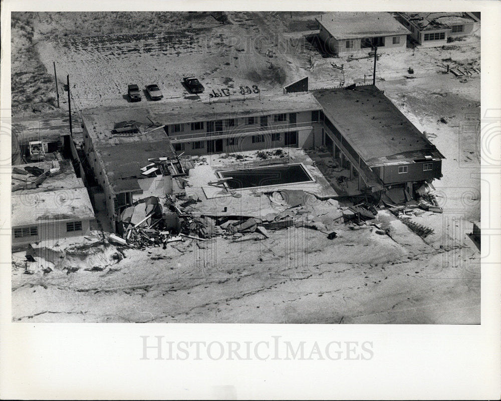 1975 Press Photo Hurricane destruction in Florida - Historic Images