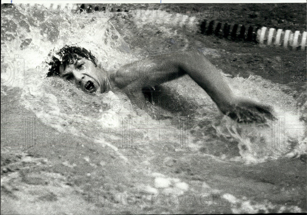 1980 Press Photo Saint Charles High swim meet - Historic Images