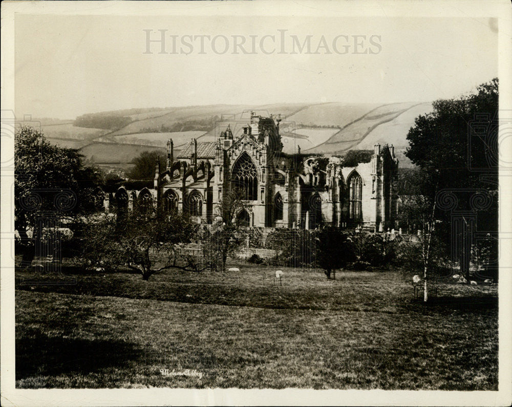1929 Press Photo Melrose Abbey Altar Rest Robert Bruce Alexander II Scotland - Historic Images