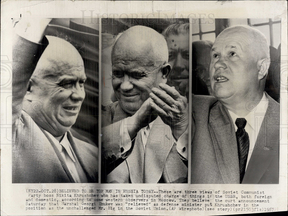 1957 Press Photo
Nikita Krushchev
Soviet Prime Minister
Marshal Zhukov - Historic Images