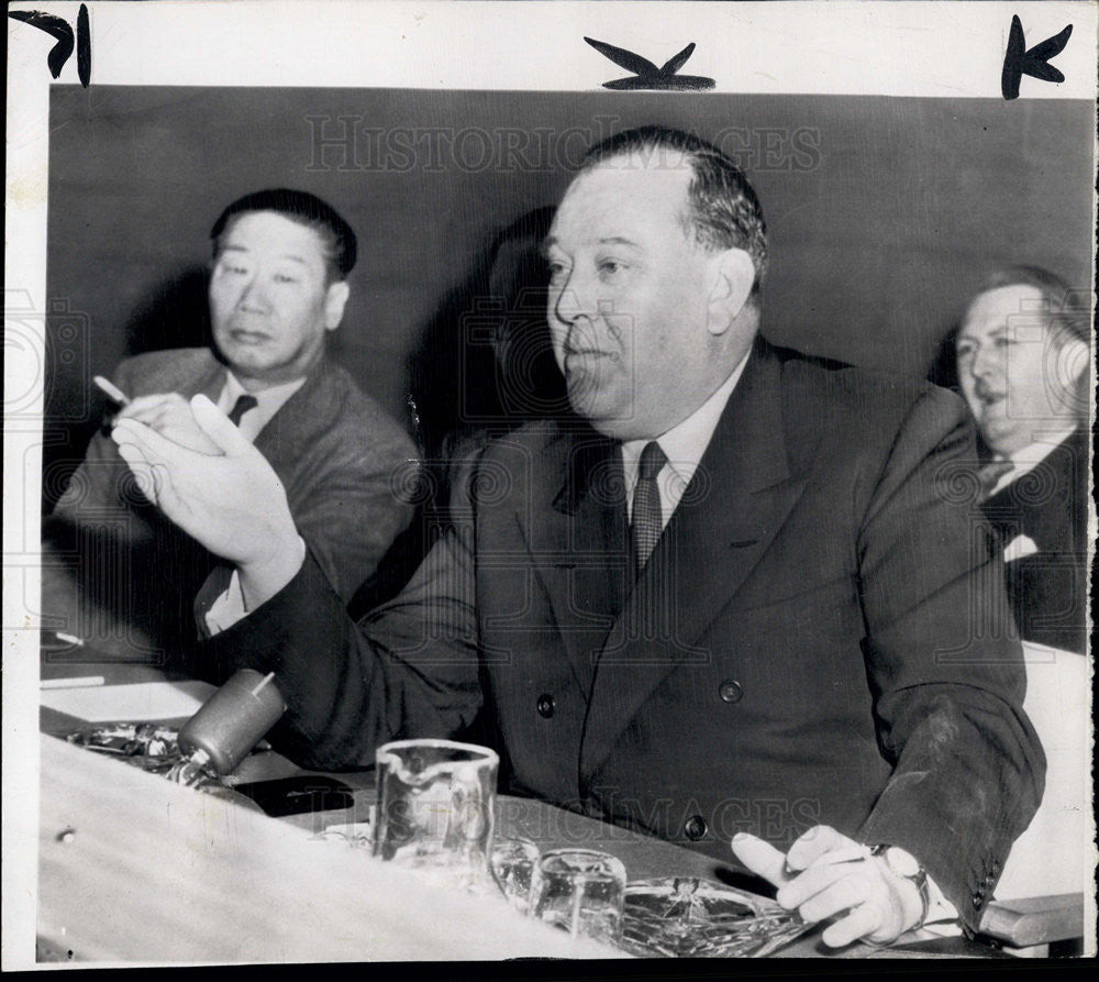 1950 Press Photo trygeve lie sec. general of united nations conference - Historic Images