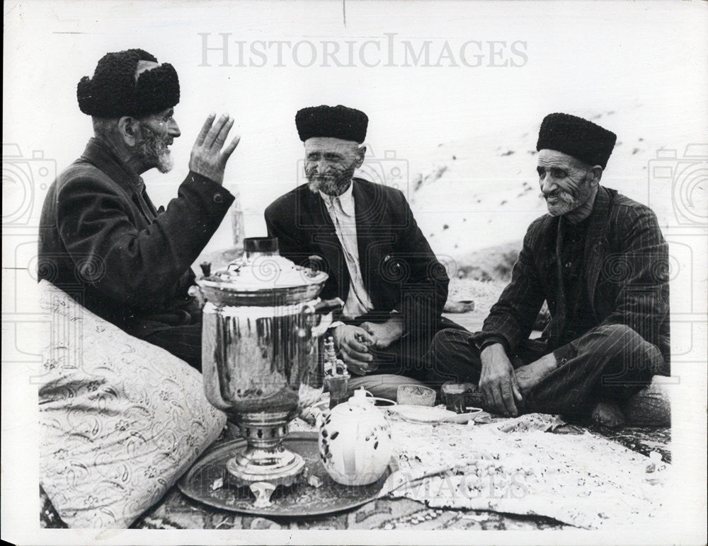 1966 Press Photo Shirali Mislimov Mirze Shamilov Medzidu Agayev Old People USSR - Historic Images