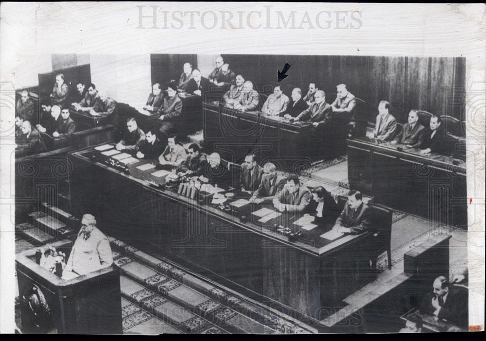 1953 Press Photo AG Sverev, Finance Minister of Russia, Premier Malenkov - Historic Images