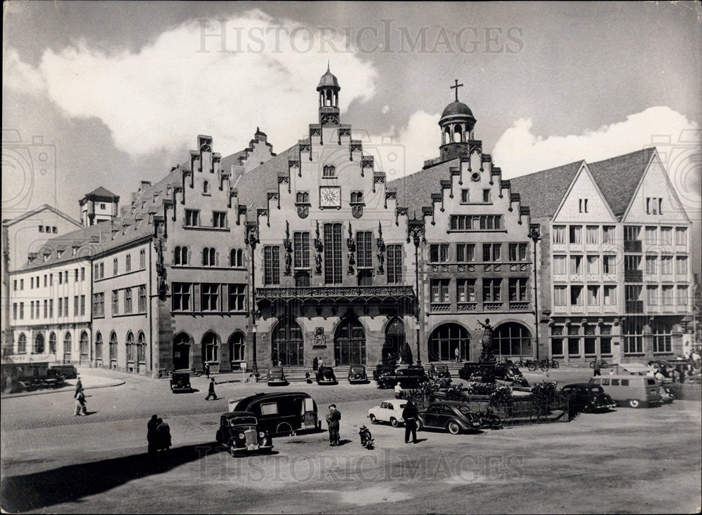 1965 Press Photo "Der Romer" in Frankfurt, Germany - Historic Images
