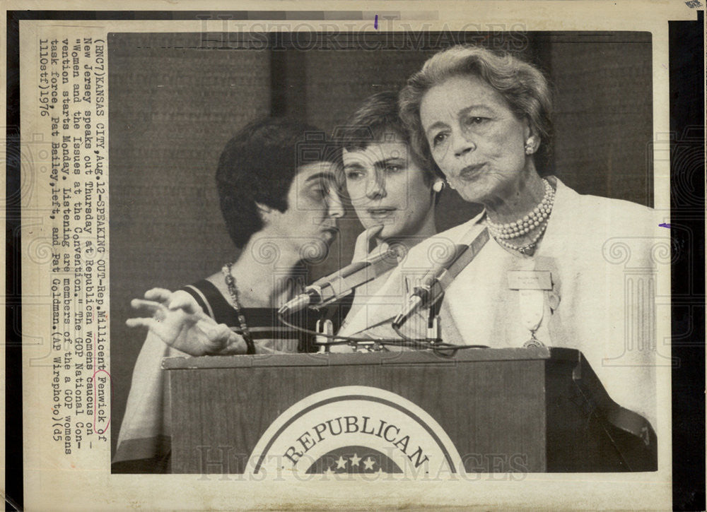 1976 Press Photo Representative Millicent Fenwick Republican Women&#39;s Caucus - Historic Images