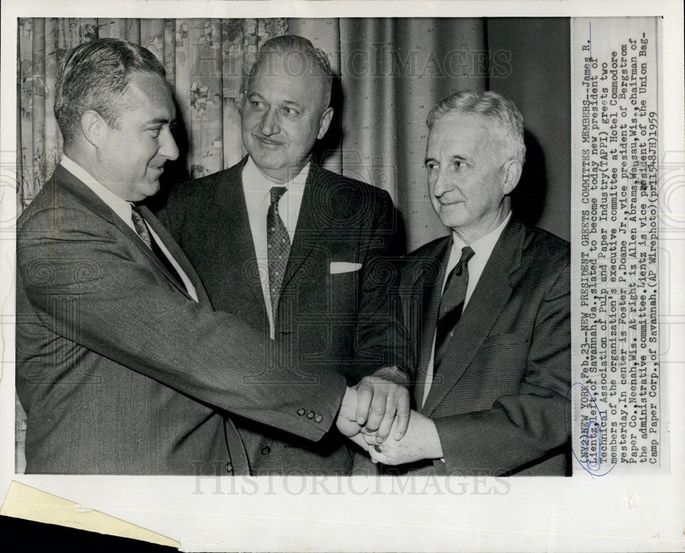 1959 Press Photo James Lientz, Technical Association of Pulp and Paper Industry - Historic Images