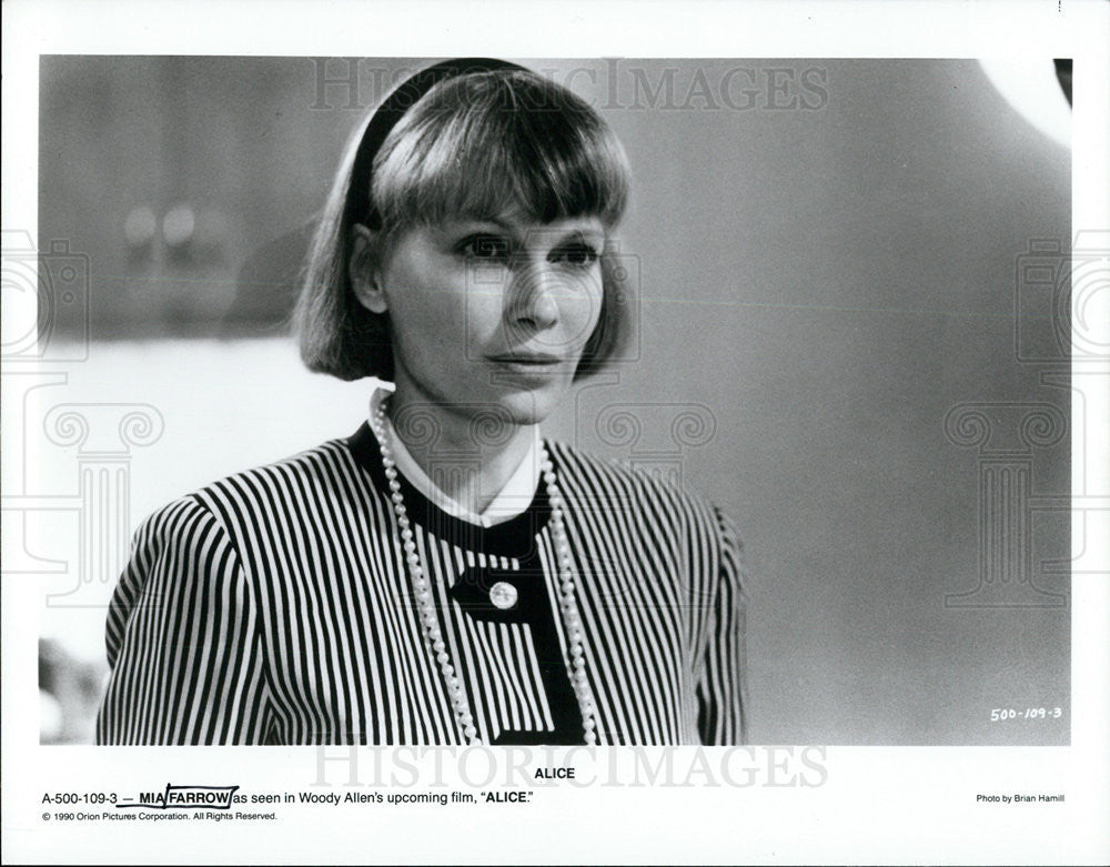 1990 Press Photo
Mia Farrow
Film &quot;Alice&quot; - Historic Images