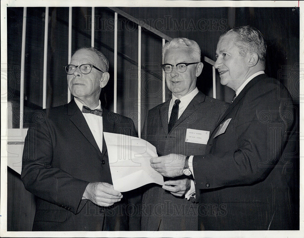 1965 Press Photo Illinois Judicial Conference John Spivey Walter Schaefer - Historic Images