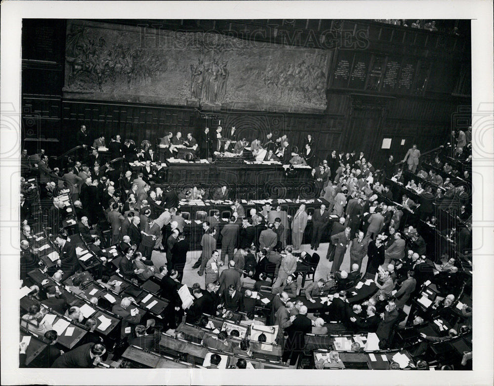 1948 Press Photo Rome Italy Parliament Chamber of Deputies Congress Government - Historic Images