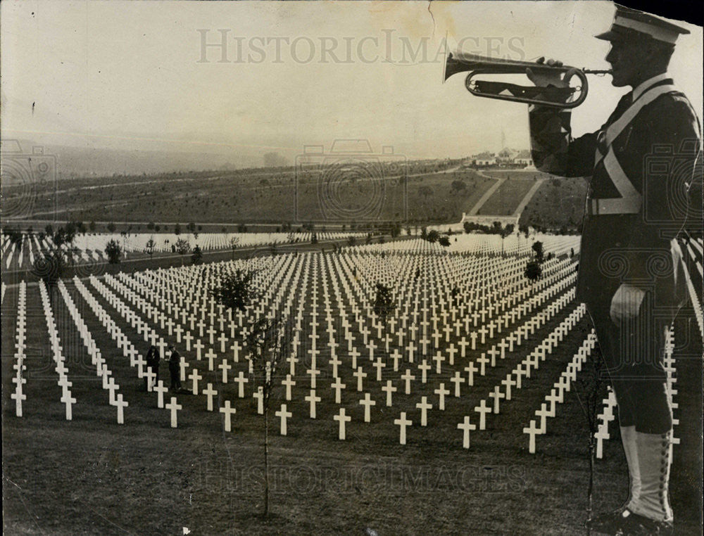 1937 Press Photo American cemeteries on foreign soil, are kept well preserved. - Historic Images