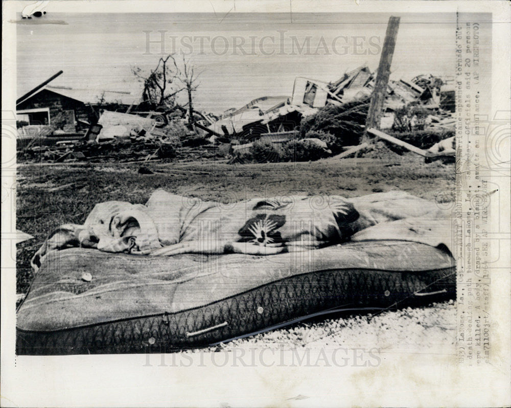 1964 Press Photo Tornado and Hurricane Damage LaRone, Louisiana - Historic Images