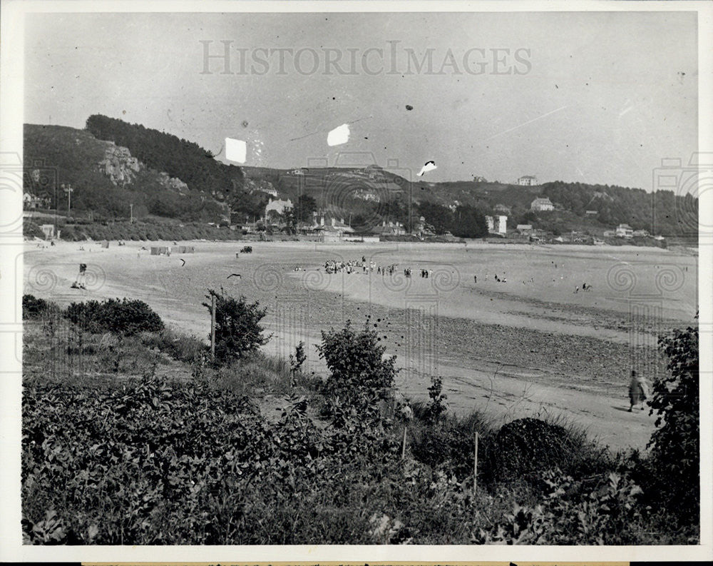 1940 Press Photo St. Brelade&#39;s Bay, English Channel - Historic Images