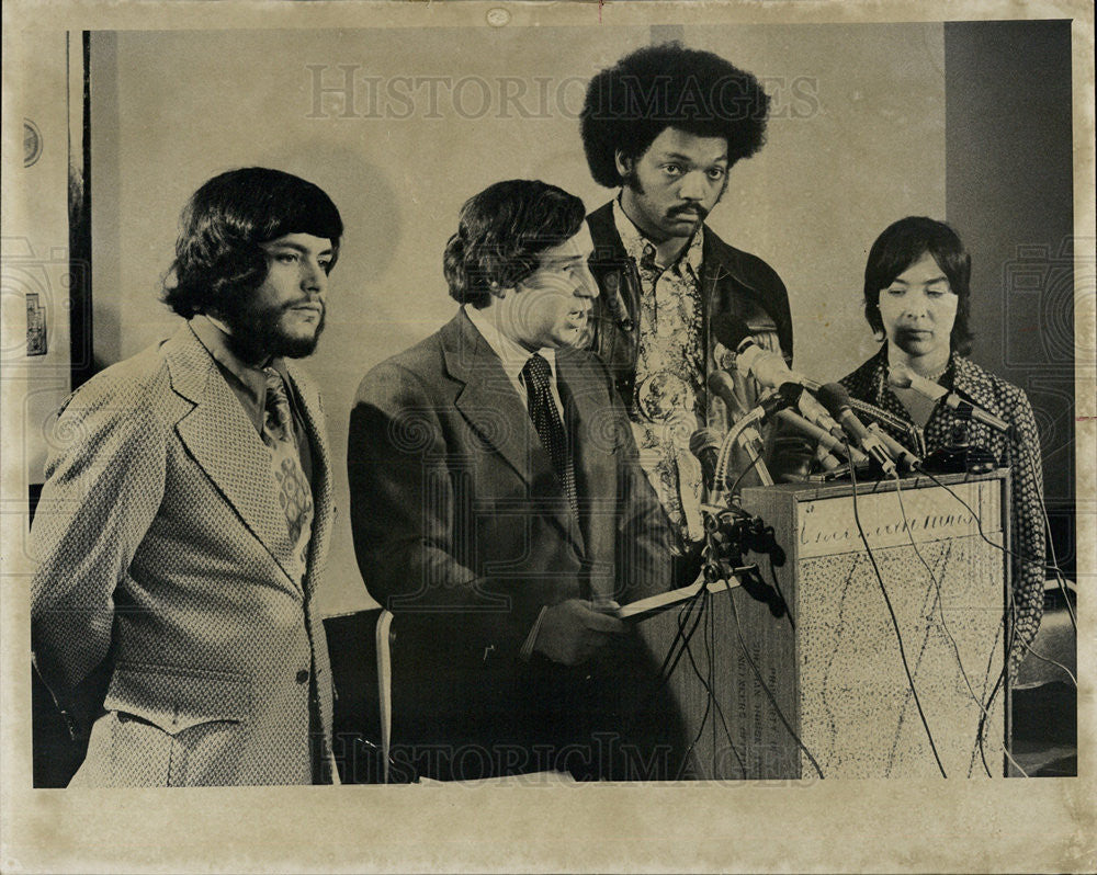 1972 Press Photo William Singer/Miquel Velazquez/Jesse Jackson/Barbara Hillman - Historic Images