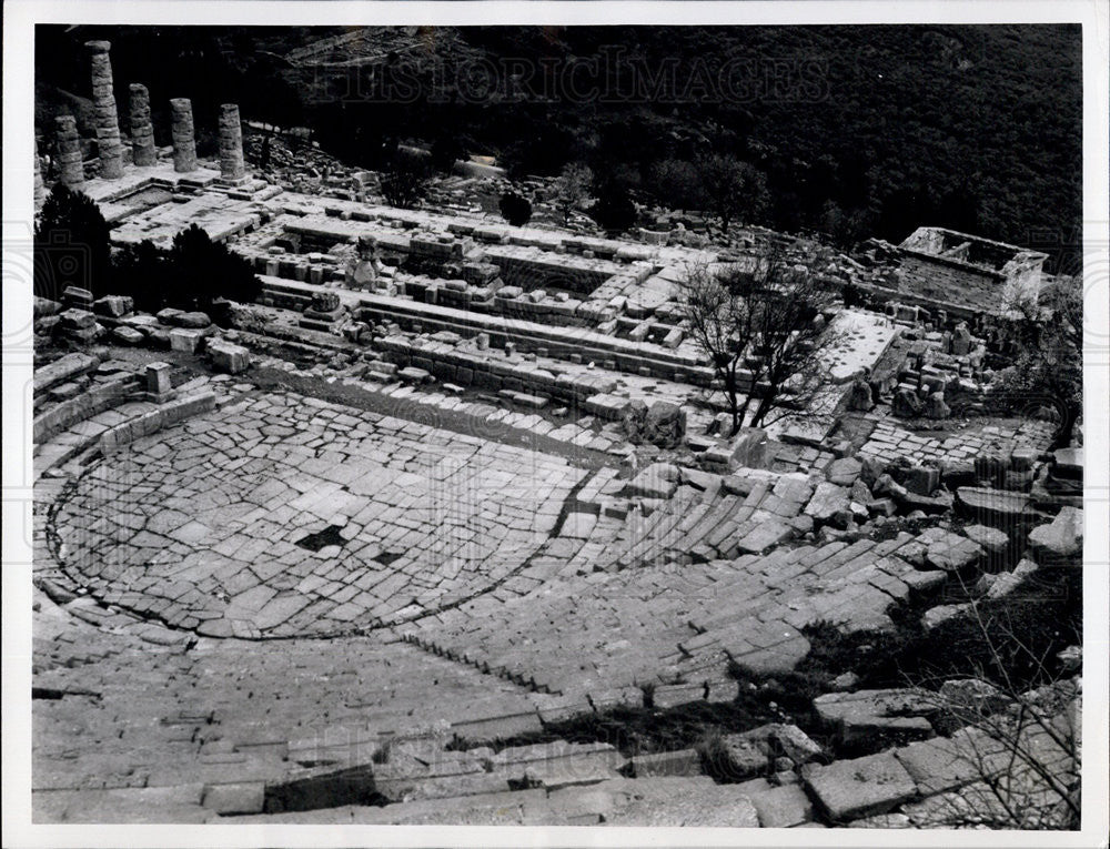 1964 Press Photo Oracle of Delphi Ruins in Greece - Historic Images