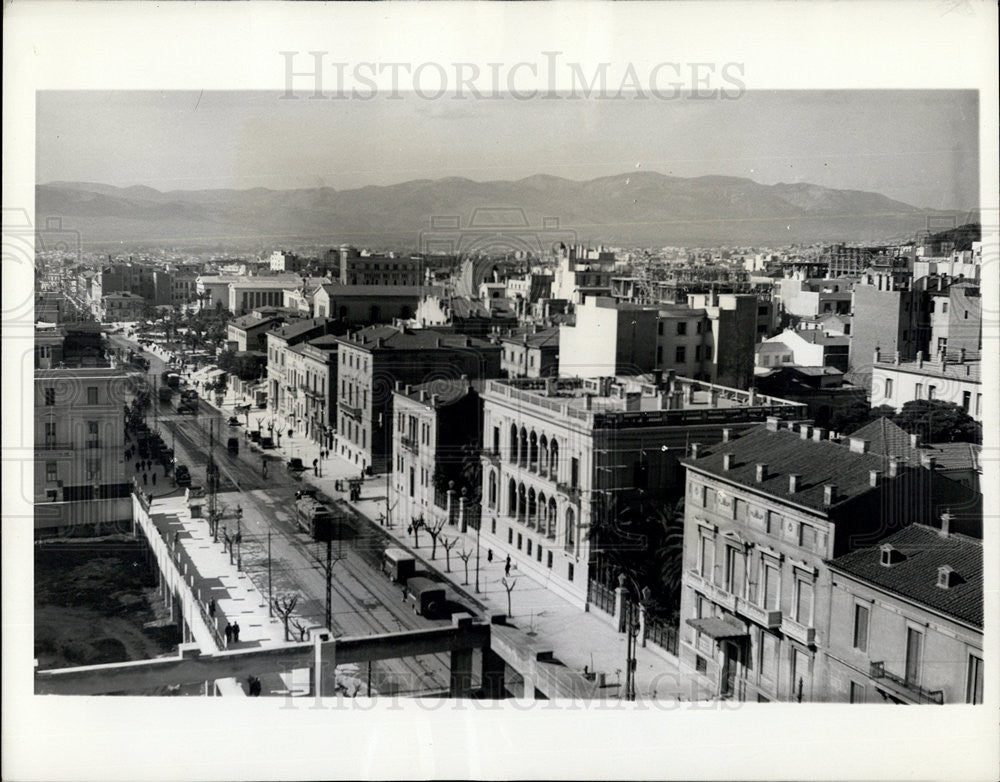 1943 Press Photo A Street in Athens Greece Center of Greek Culture - Historic Images