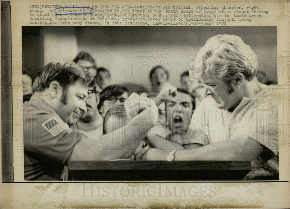 1971 Press Photo Jim Dolcini Maurice Baker - Historic Images