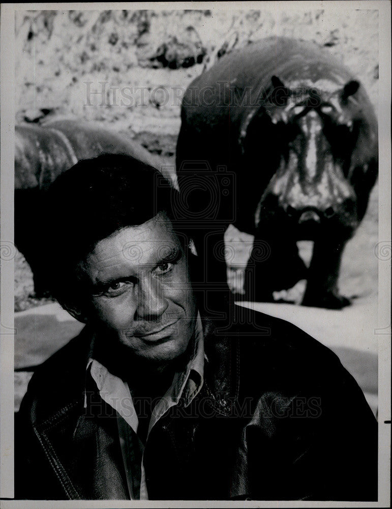 1971 Press Photo Actor Cliff Robertson The Mysterious Spring: Africa&#39;s Mzima NBC - Historic Images