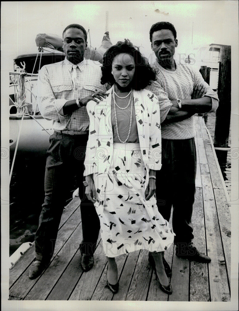 Press Photo Actress Lynn Whitfield and Actors Howard Rollins, Richard Lawson - Historic Images