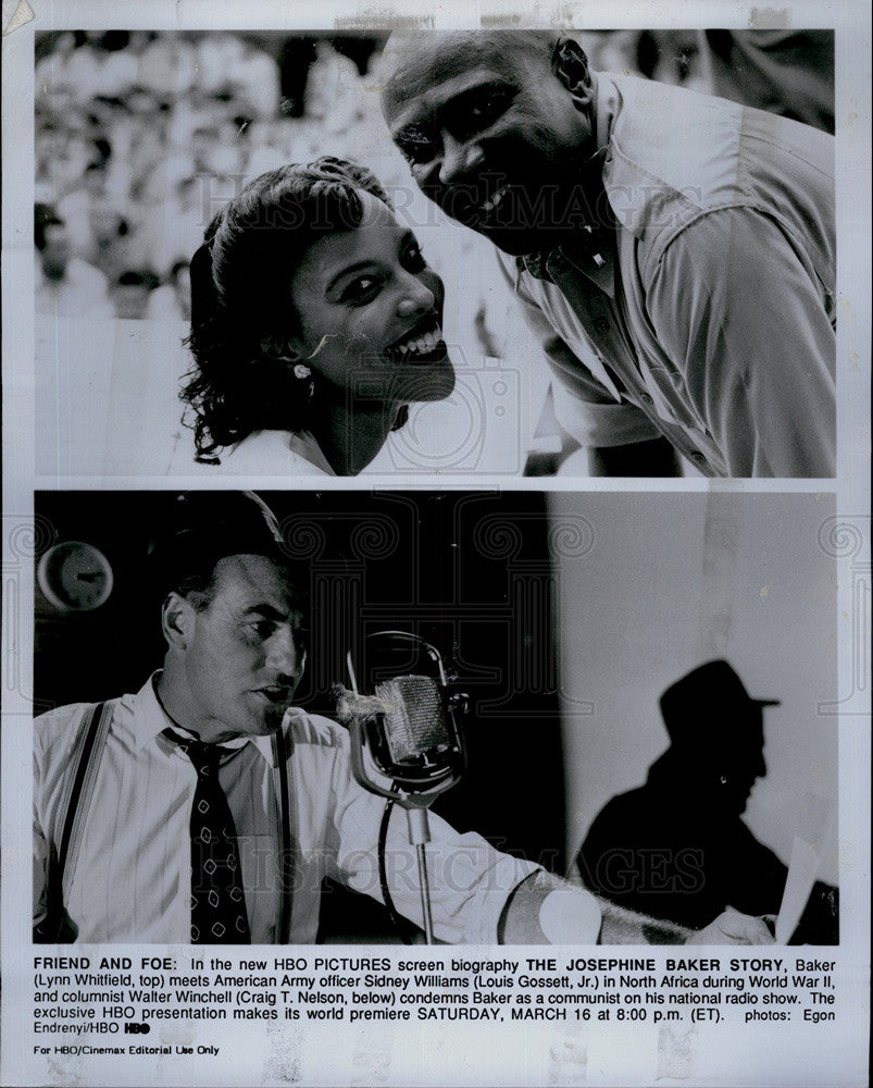 1994 Press Photo Lynn Whitfields and  Louis Gossett Jr in HBO Friend and Foe - Historic Images