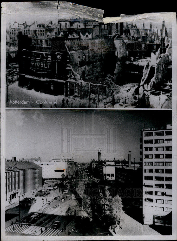 1968 Press Photo German Bombing 1940 Destroyed 660 Acres Coolsingel Dutch City - Historic Images