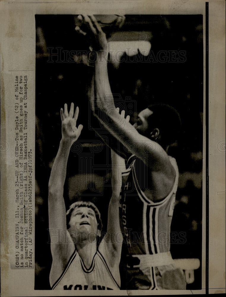 1973 Press Photo Hirsch vs. Moline at Basketball Tournament - Historic Images