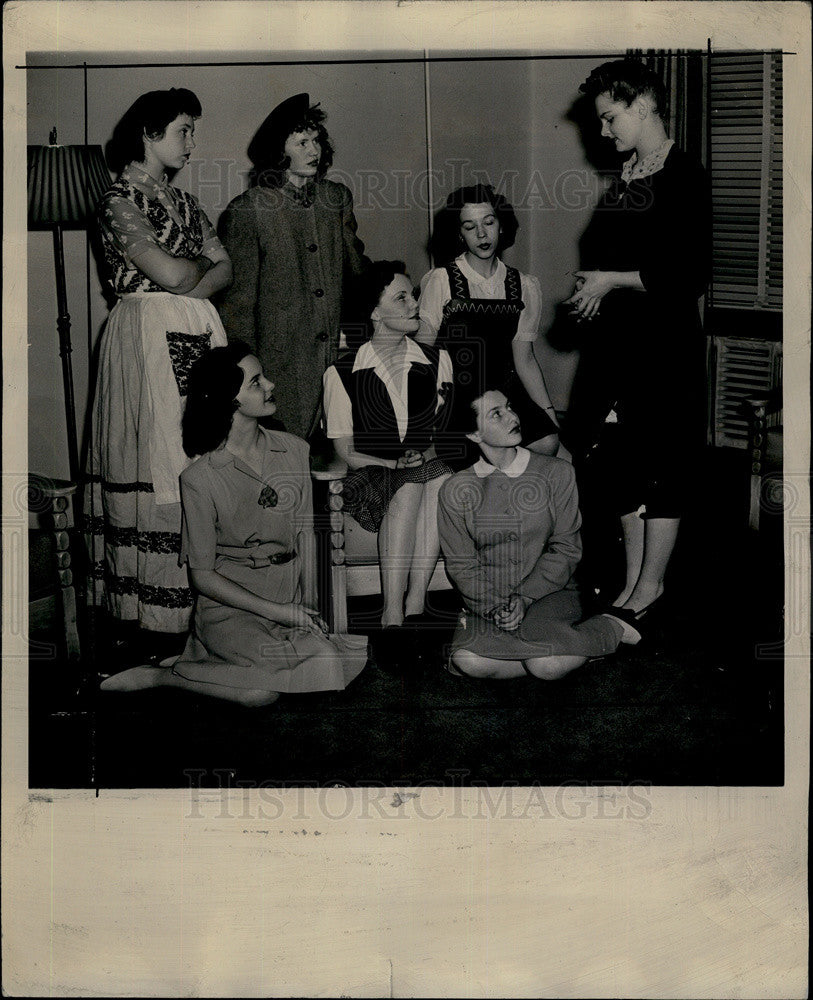 1943 Press Photo Thespians at North High School - Historic Images