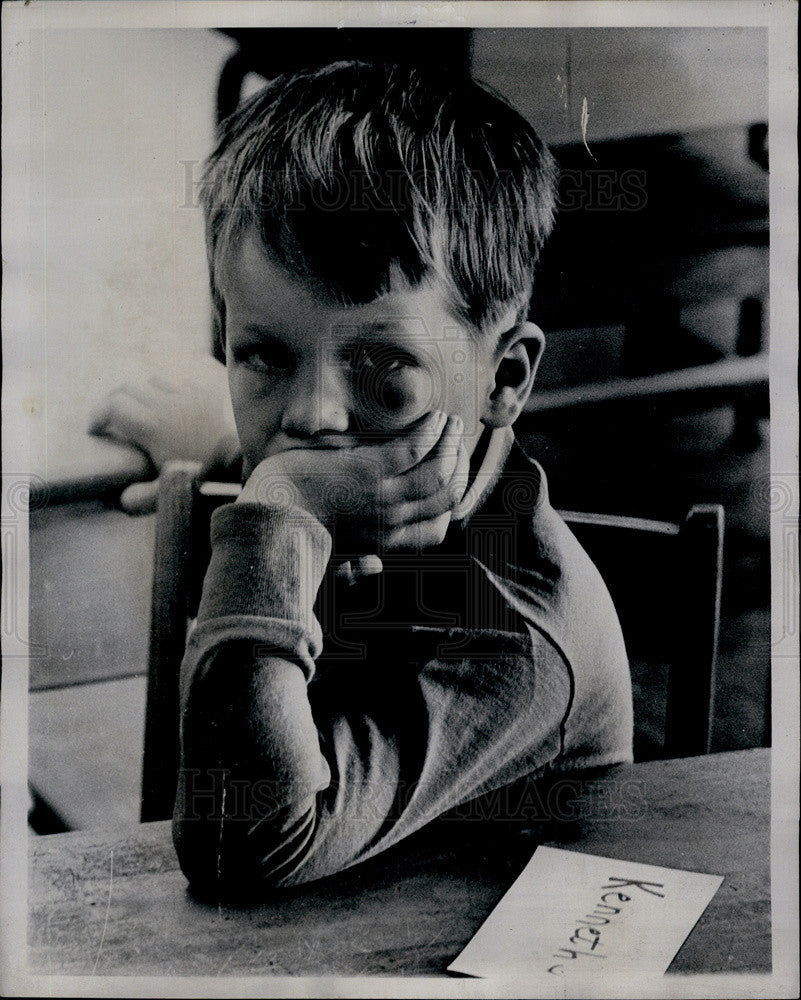 1972 Press Photo Kenneth Johnson Unhappy Kindergarten Student First Day St. Paul - Historic Images