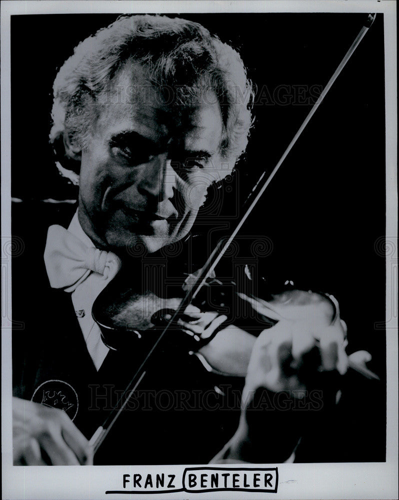 Press Photo Violinist Franz Benteler - Historic Images