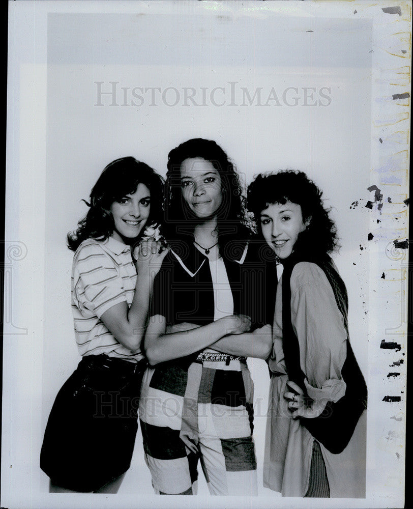 Press Photo of FAME series cast Cynthia Gibb, Erica Gimpel and Valerie Landsbury - Historic Images