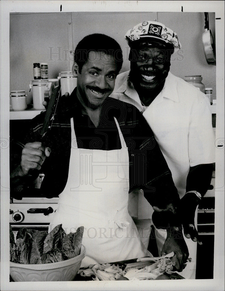 1987 Press Photo of Tim Reid and Tony Burton in TV series &quot;Frank&#39;s Place&quot; - Historic Images