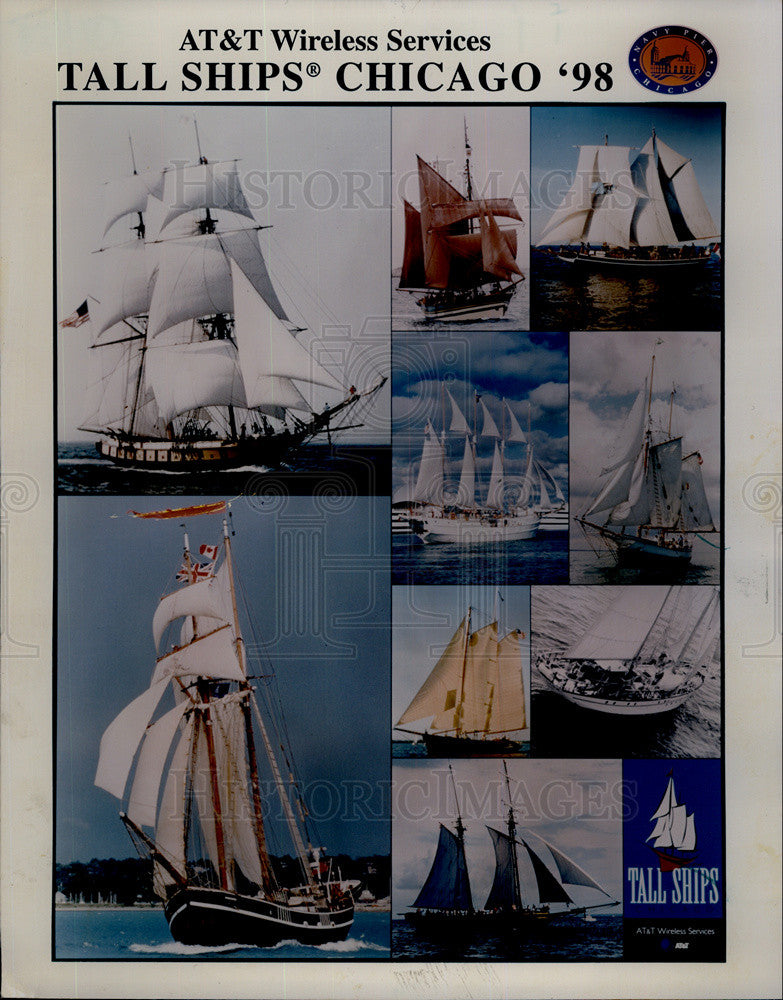 1998 Press Photo Tall Ships U.S&gt; Brig Niagara, True North - Historic Images