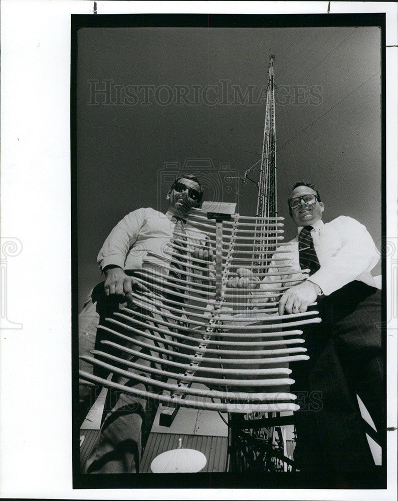 1982 Press Photo cable tv Mitch wnorowski Bob Stark - Historic Images