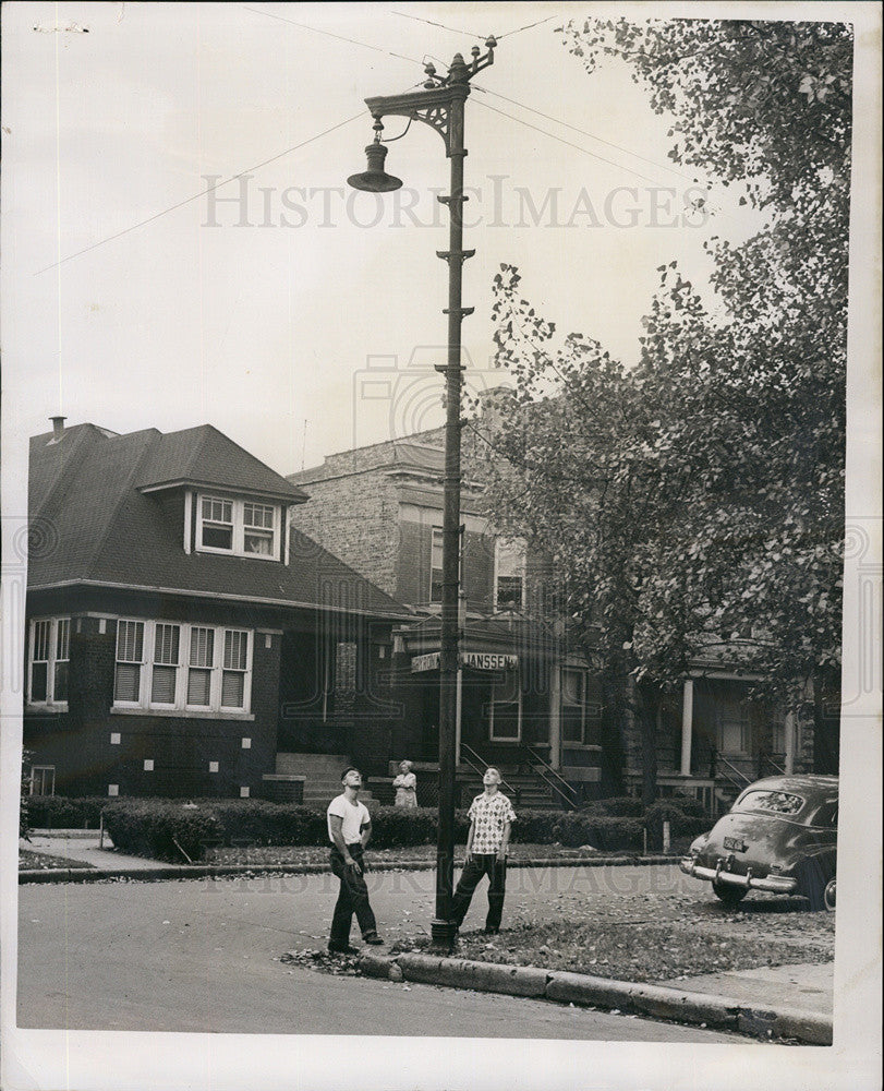 1949 Press Photo Joseph de Schryver,Richard Anderson brother of electrocuted boy - Historic Images