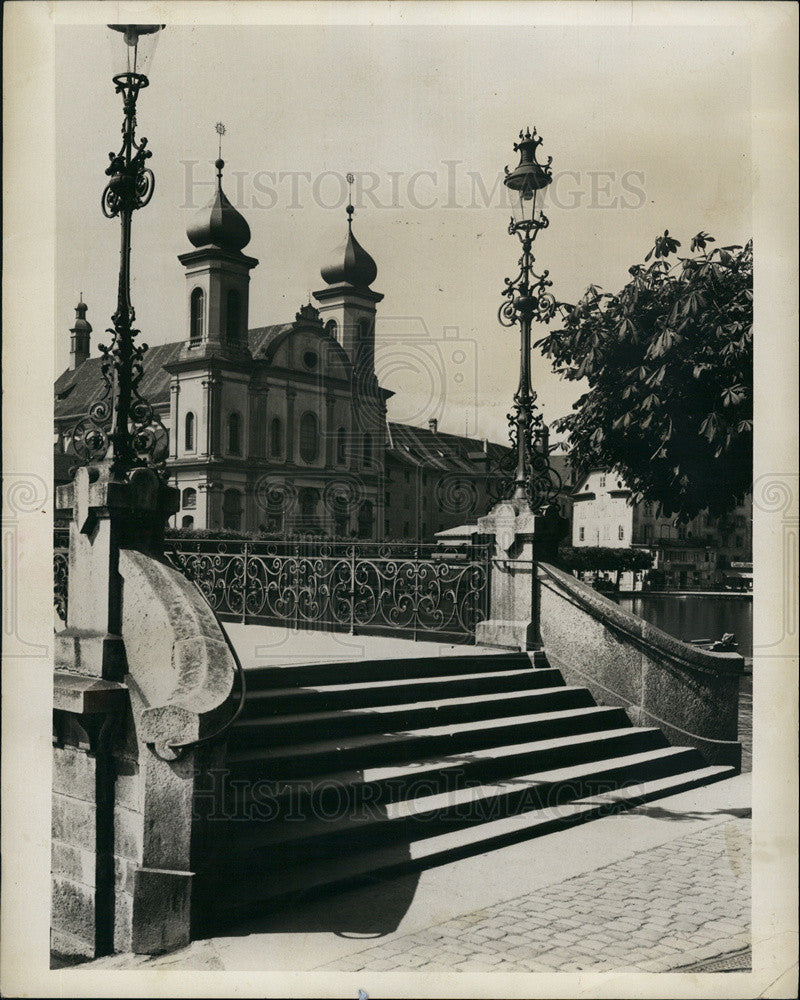 1969 Press Photo Saint Peter&#39;s Chapel, Jesuit Order, Switzerland - Historic Images